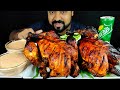 TWO FULL TANDOORI CHICKEN CHEESY MAYONNAISE CHILI MUKBANG ASMR EATING BIG BITE LiveToEATT