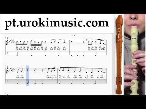 Aulas de Flauta Doce G. Vaina Loca - Ozuna x Manuel Turizo Curso Aprender um-ih372