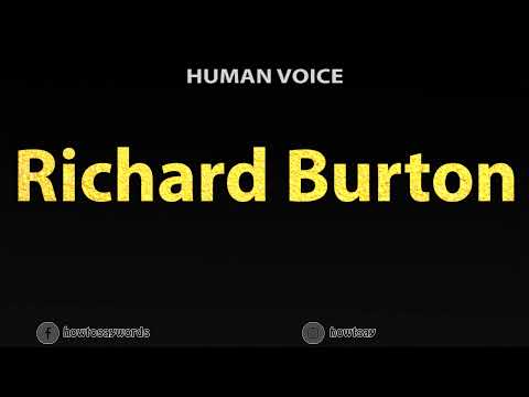 How To Pronounce Richard Burton