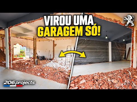 DERRUBEI A PAREDE! Minha garagem ficou mais que o dobro 🧱