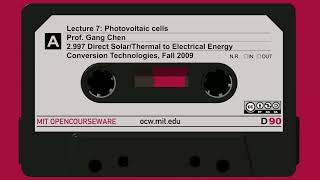 Lecture 7: Photovoltaic cells