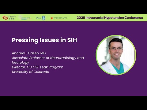 Pressing Issues in SIH — Dr. Andrew Callen