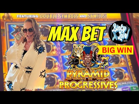 HUGE MULTIPLIER on FULL SCREEN - Pyramid Progressive - MAX BET
