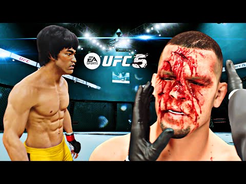 Bruce Lee 🐉 vs Nate Diaz 👊 | Street Fight Showdown 🔥 (EA SPORTS UFC 5) (4K HDR) MR. JOJO