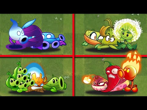 Random 4 Team Strong Plants Battles - Who Will Win? - PvZ 2 Team Plants vs Team Plants