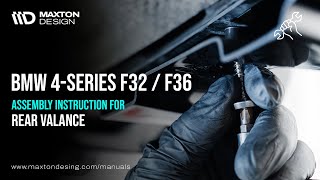 Zadní difuzor Maxton Design BMW 4 Coupe / Gran Coupe / Cabrio M-Pack F32 / F36 / F33 černý lesk 2x1 (Verze s jednou koncovkou na obou stranách)