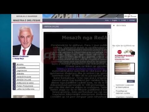 A1 Report - Hakerohet faqja e M. se Drejtesise, dalin te dhenat noteriale