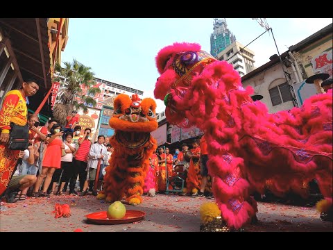 CNY 2020 (Chap Goh Meh) 闹元宵 #4 ~ Siang Loong Lion Dance 祥龙舞狮 @ Oloiya, Petaling Street  (4K Video)