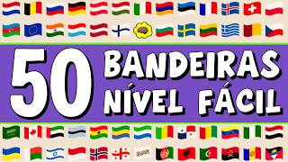 VOCÊ CONSEGUE ACERTAR AS 50 BANDEIRAS DESSES PAÍSES? | QUIZ BANDEIRAS