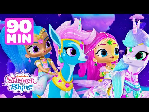 90 MINUTES of Shimmer & Shine's Zahracorn Races & Adventures! 🦄 #2 w/ Leah | Shimmer and Shine