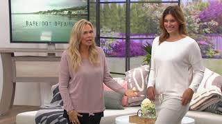 Barefoot Dreams Cozychic Ultra Lite Slouchy Pullover on QVC