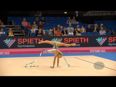 Cassandra PETTERSSON (SWE) 2015 Rhythmic Worlds Stuttgart - Qualifications Ribbon