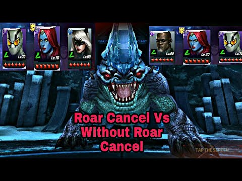 Abx speed super villain| Roar cancel vs without Roar cancel Comparison - marvel future fight