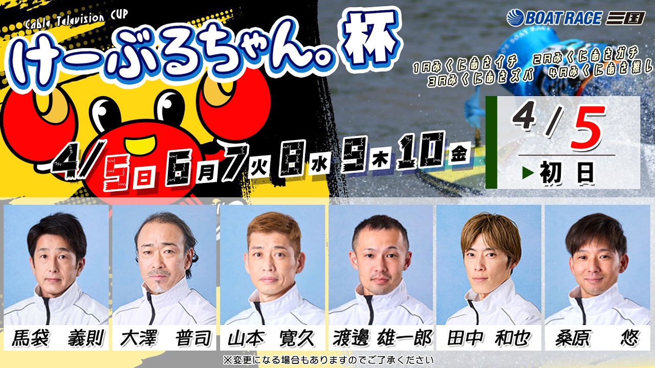 けーぶるちゃん。杯　　初　日　８：００～