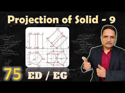Projection of Solid 9 Two stage Prism Engineering Drawing Projection
