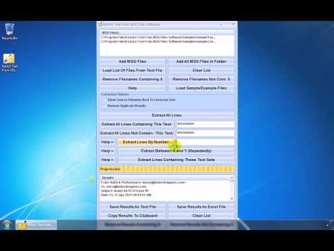 Extract Text From MSG Files Software
