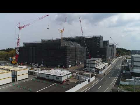成田病院建設ドローン空撮