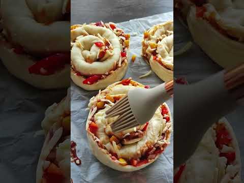 Achtung Suchtgefahr: Airfryer Pizzaschnecken XXL 😱 #recipe #easyrecipe #leckerkochen #airfryer