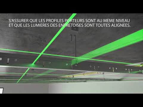 Rockfon System T24 A — installation du plafond