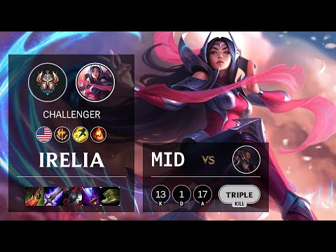 Irelia Mid vs Lucian - NA Challenger Patch 10.22