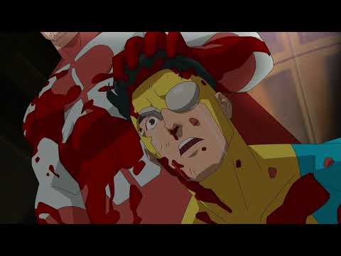 Omni-Man Destroys A Whole Train & Kill All People  || Invincible S01 E08