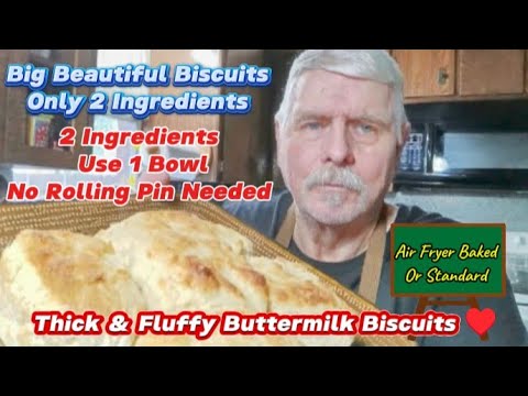 Buttermilk Biscuits ~ Only 2 ingredients ~ With Low Fat Buttermilk