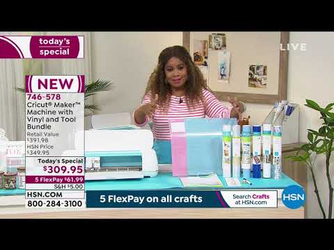 Cricut Maker Machine with Vinyl and Tool Bundle