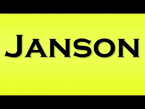 Pronunciation of Janson