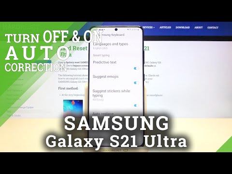 How to Enter Text Correction Options in Samsung Galaxy S21 Ultra?