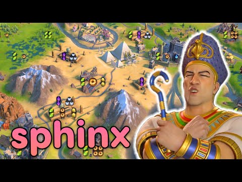Ramses' Sphinx are so BASED when they're next to Wonders - Civ 6 Egypt Leader Pass