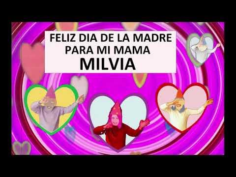 Felicitación Dia de la Madre Personalizada Nombre Milvia