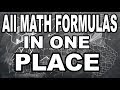 ALL MATH FORMULAS IN ONE PLACE FULL By MathOgenius