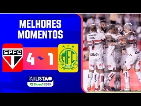 Gols e lances de São Paulo x Mirassol