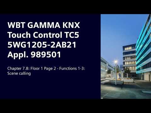 7.8 Siemens KNX Touch Control Panel TC5: Sample project - setting up and controlling scenes