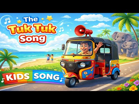 The Little Tuk Tuk Song | Wheels on the Bus Twist | Vehicle Songs for Kids