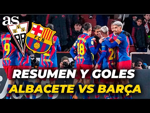 RESUMEN y GOLES ALBACETE 1 VS BARCELONA 2 | COPA DEL REY