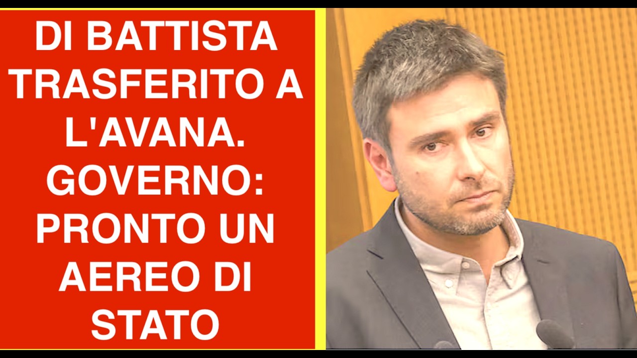 DI BATTISTA TRASFERITO A L'AVANA. GOVERNO: PRONTO UN AEREO DI STATO
