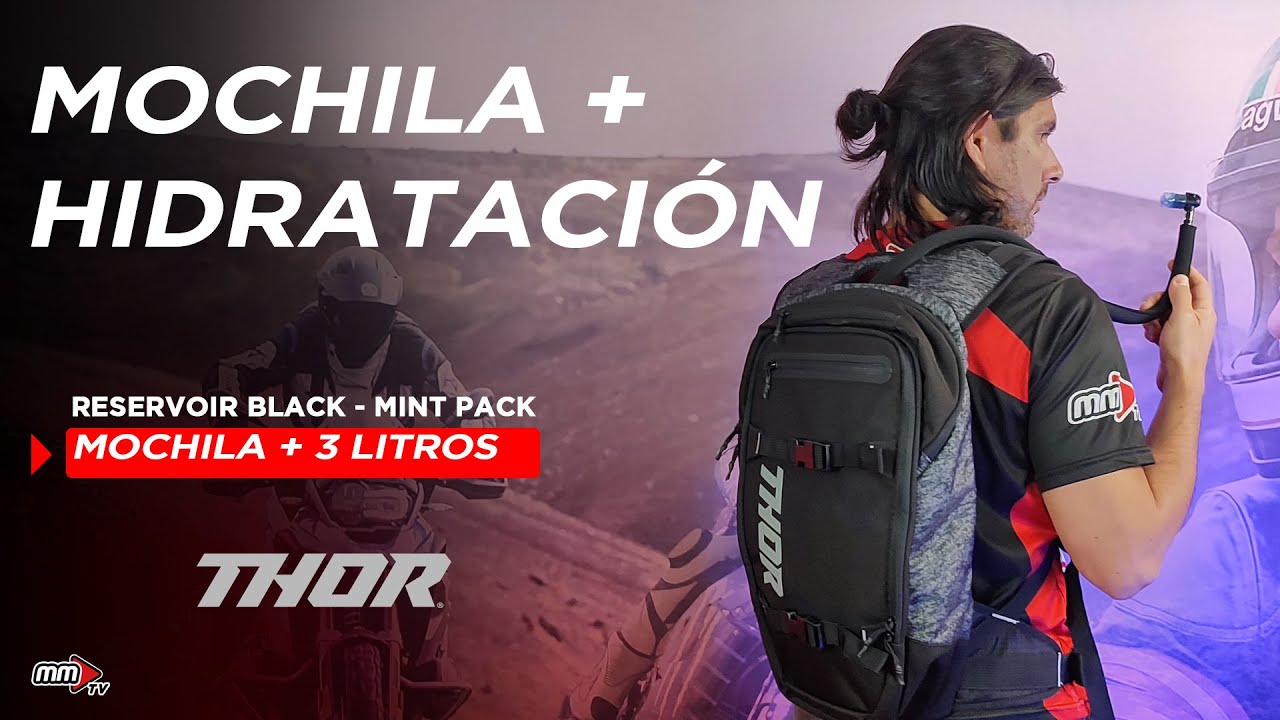 Thor Mochila Hidratación Reservoir Black - Mint Pack 3 litros