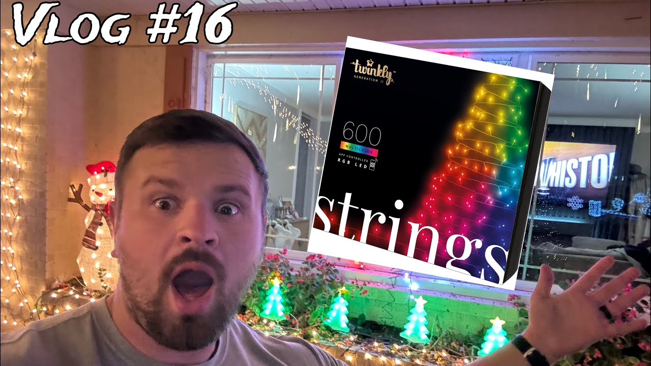 Twinkly Strings 600 LED RGB Review!! Christmas Light Vlog #16