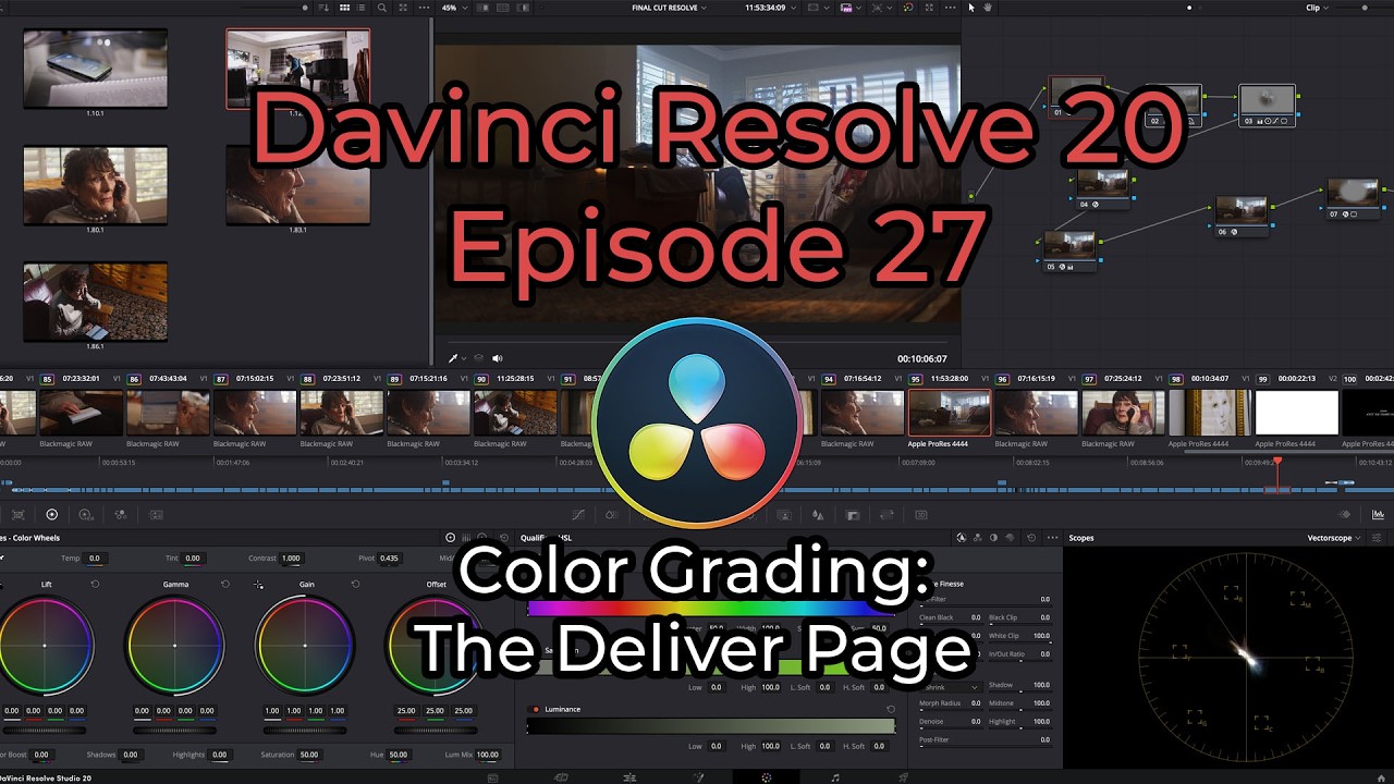 Davinci Resolve 20 - Episode 27 - The Deliver Page: Exporting your Project