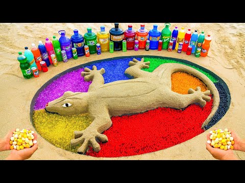 How to make Giant Sand Lizard, Orbeez Water Beads, Big Coca-Cola vs Mentos and Popular Sodas