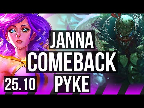 JANNA & Senna vs PYKE & Tristana (SUP) | 8k comeback | BR Challenger | 25.10