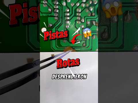 Así se repara las pistas rotas en una PCB😱✅ #reparación #pcb #electronic