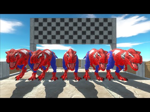 Team Spiderman Tyrannosaurus Rex Death Climb Speed Race Championship Jurassic World Evolution 2