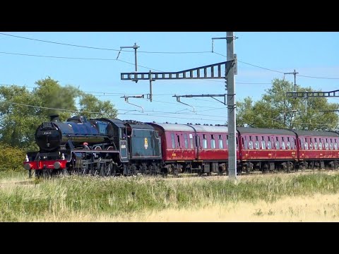 45690 'Leander' Roars Along The GWML On The Essex & Avon Express 23/08/23