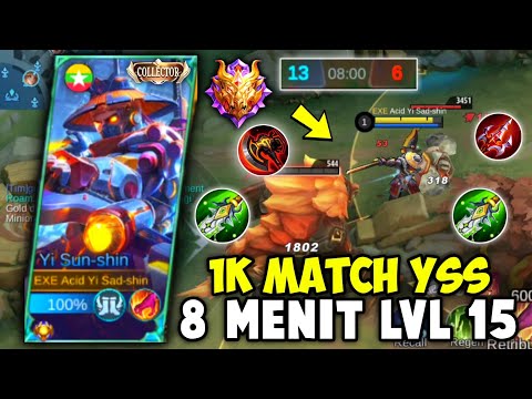 8 MENIT LEVEL 15!! DETIK DETIK 1K MATCH YI SUN SHIN IN NEW SEASON RANK | TUTORIAL YSS PATCH TERBARU