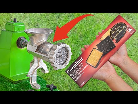 EXPERIMENT! Meat grinder vs Choco Petit Beurre *Satisfying video*