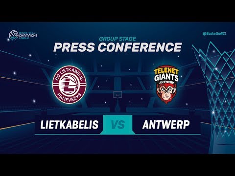 Lietkabelis v Telenet Giants Antwerp - Press Conference - Basketball Champions League 2018-19