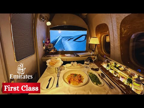 Emirates First Class B777-300ER Flight | Vienna🇦🇹 to Dubai🇦🇪 (+ Vienna Lounge) | 4K Full Tour