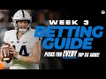 Free Picks for EVERY Top 25 game in College Football [Week 3 Betting Guide] | CBS Sports HQ